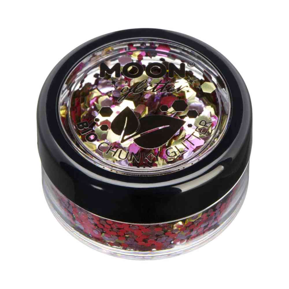 Moon Creations - Moon Glitter - Mystic Bio Chunky Glitter - Enchanted Maquillage de paillettes - Multicolore